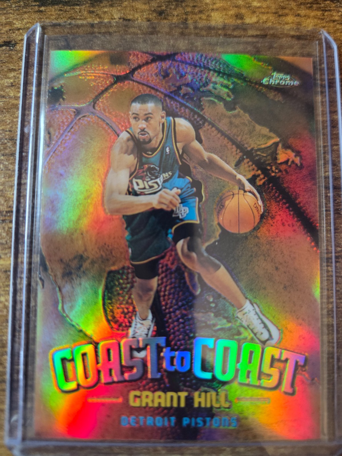 1998-99 Topps Chrome Grant Hill Coast to Coast Refractor #CC4 Detroit Pistons
