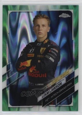2021 Topps Chrome Formula 1 Green RayWave Refractor 64/99 Liam Lawson #68 17a5