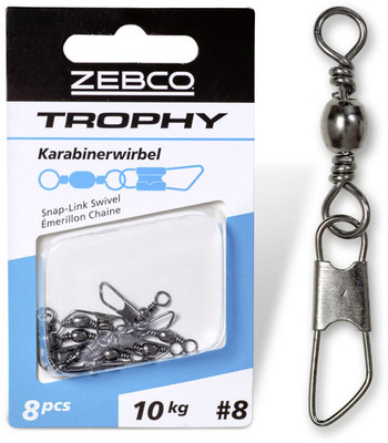 Zebco Gr.: 18 L: 22mm Trophy Karabinerwirbel 4kg