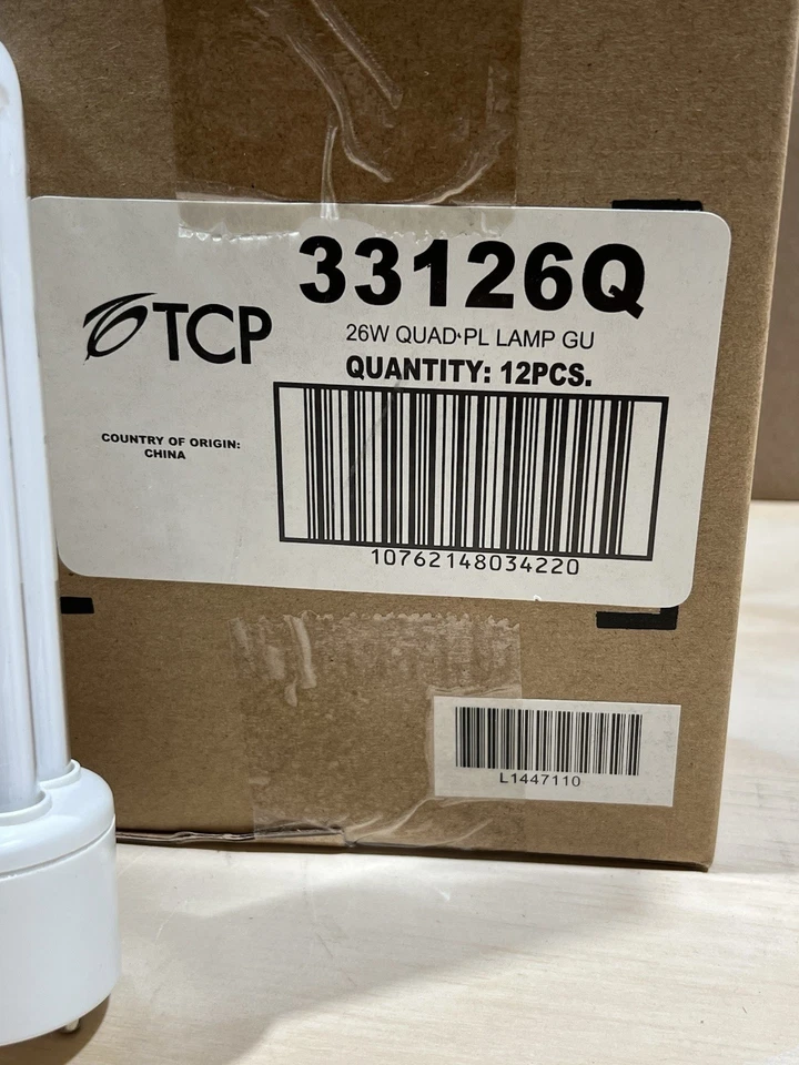TCP Light Bulb Tube 33126Q 2700K Warm White GU24 120V 26W Quad *Case of 12* New - Image 2 of 2