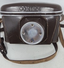 Vintage Zeiss Ikon Contax IIa, IIIa camera case with strap Leather EUC