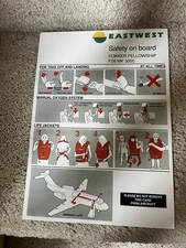 EAST WEST AIRLINES F28 MK-3000 Safety Card