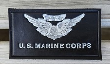 Leather Name Tag U.S. Marine Corps Combat Crew Squadron Patch A-2 Aviation