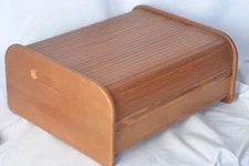 3M floppy disc storage unit *vintage wood w/ slider lid vgc