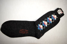 Vintage Argyle Socks 50s Archdale 4 Stack Blue White Red Argyle 9-11 CottonRayon