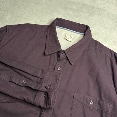 Carbon 2 Cobalt Shirt Men XL Heavyweight Lined Button Up Wine Cotton Gray