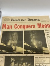 tallahassee democrat man conquers moon july 21 1969 tallahassee democrat man conquers moon july 21 1969