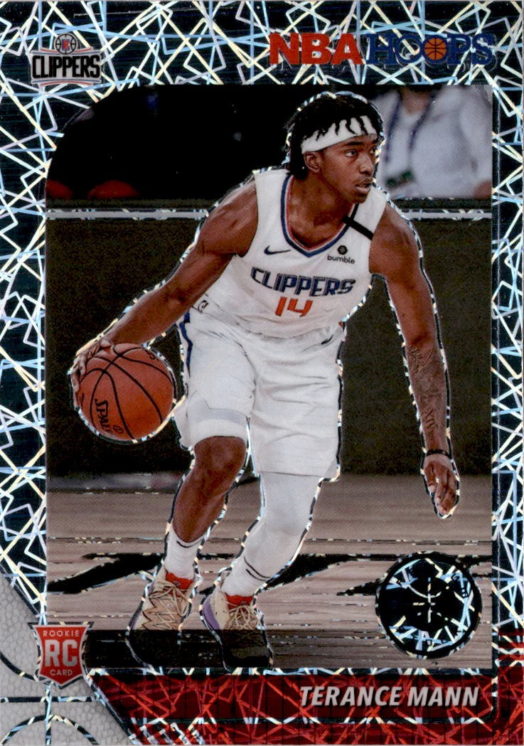2019-20 Hoops Premium Stock #245 Terance Mann Prizms Silver Laser