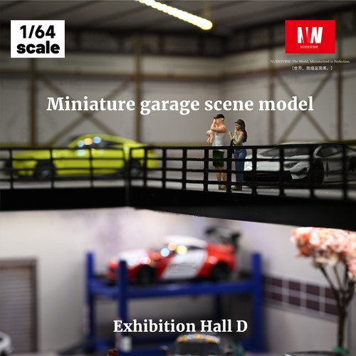 1/64 Diorama Garage Model LED Lighting Diecast Model Car Scene Display Case US - Picture 92 of 93