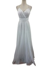 NWT Y2K City Triangles White Black Polka Dot Formal Dress Sz 7 Rare Photo Sample