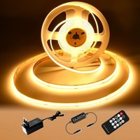 LED Strip 2M Warmweiß 2700K Dimmbar 24V 8Mm Breite Mit Fernbedienung KüChe