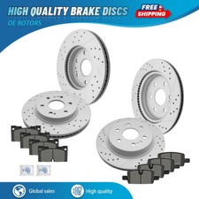 For Cadillac Escalade ESV Chevrolet Tahoe Front & Rear Brake Rotors Ceramic Pads