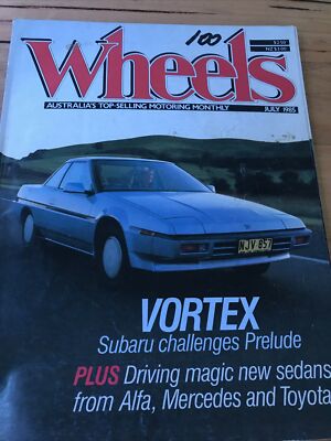 Wheels Car magazine JULY 1985 VORTEX RX7 CITY ALFA 75 SWIFT BARINA CHARADE 33