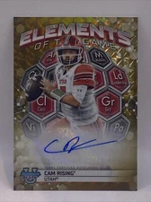 2023 Bowman's Best U Cam Rising Elements Of Game Gold Geometric Ref Auto RC #/50