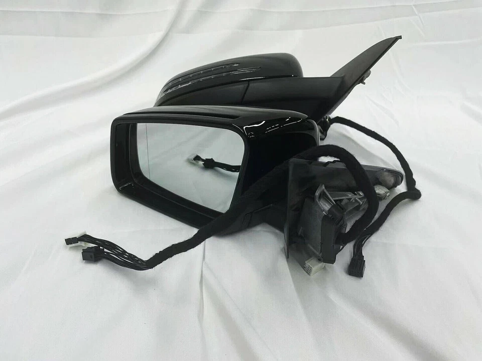 Par de espejos retrovisores laterales W176 aptos para Mercedes Benz Clase A A180 A200 A250 negro Foto 4 de 4