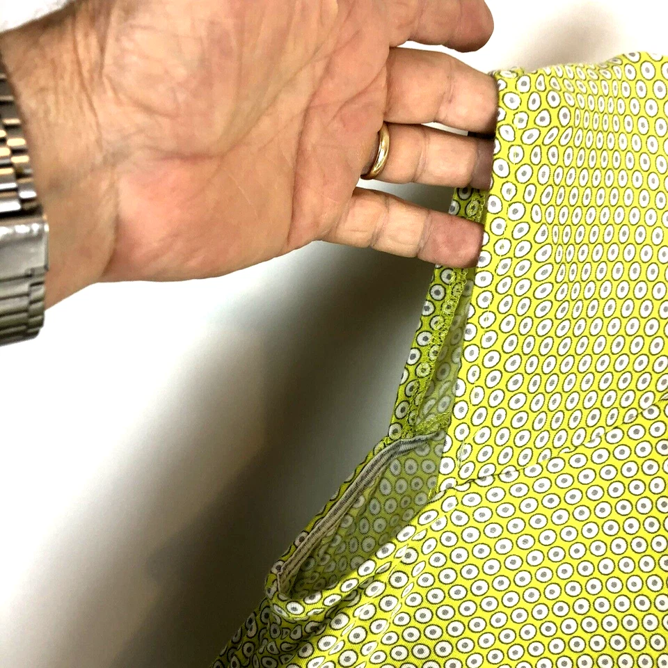 Mujer Kensie Verde Gris Blanco Gris Oscuro Lunares en Punto Cuello Redondo Manga Gorra L Foto 4 de 4