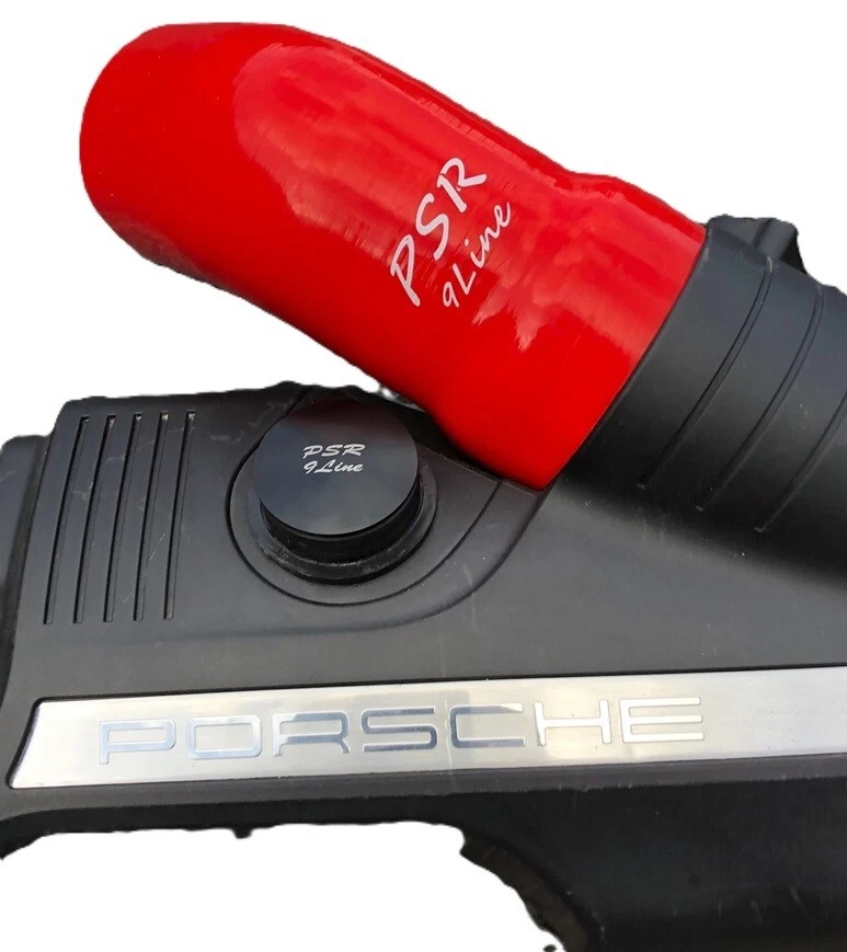 Enchufe de modificación de derivación resonador caja de aire Porsche 997 911 y tubo de inducción rojo - Imagen 3 de 4