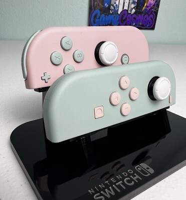 Light Cyan & Sakura Pink - Soft Touch - Custom Joycons for The