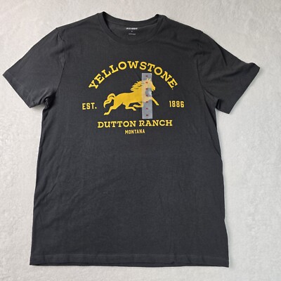 Yellowstone TV Show Dutton Ranch Bucking Bronco T-Shirt Old Navy Size Medium 