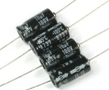 15pcs Marcon 10uF 100v Axial Electrolytic Aluminum Capacitor, 105C