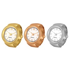 Men Women Roman Numerals Dial Elastic Band Finger Ring Watch Analog Quartz Watch