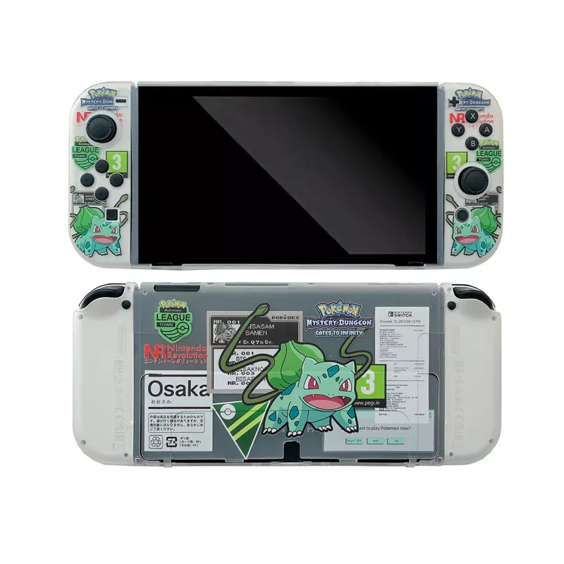 Cartoon Pok mon Bulbasaur Nintendo Switch oled case clear Shell