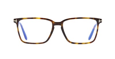 Tom Ford FT 5696-B BLUE BLOCK Dark Havana (052) Eyeglasses  display picture 1
