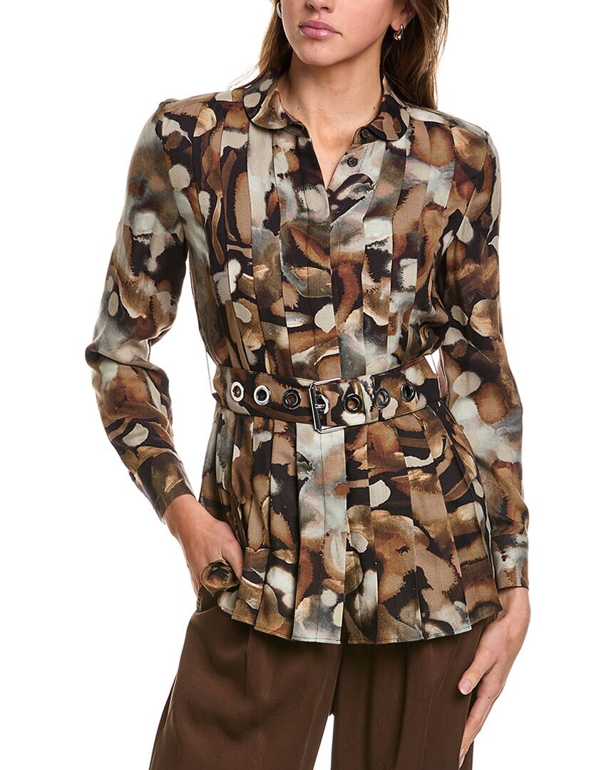 Блузка Lafayette 148 New York Athena женская коричневая Xs
