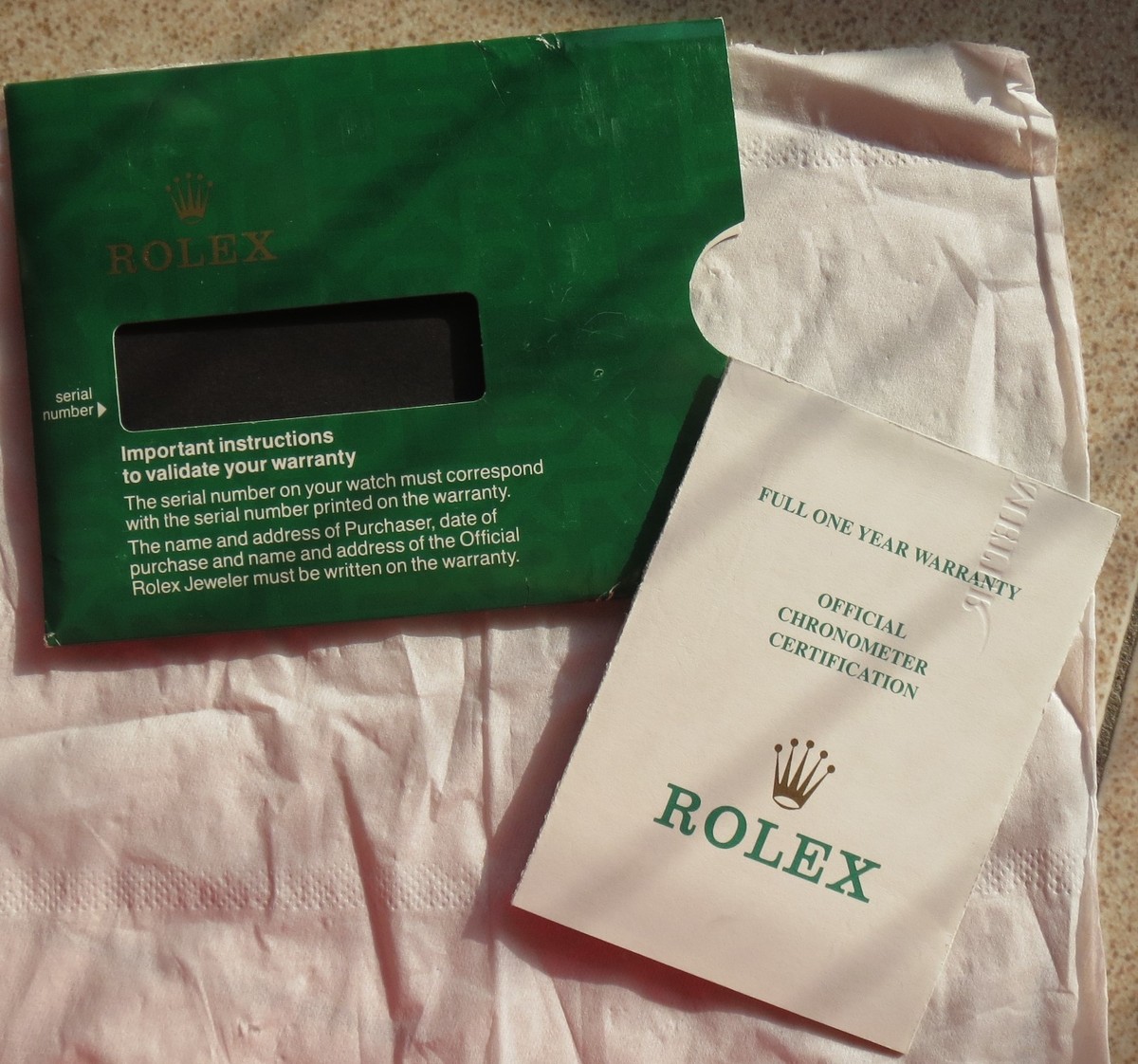 Rolex Oyster Perpetual wristwatch Garantie
