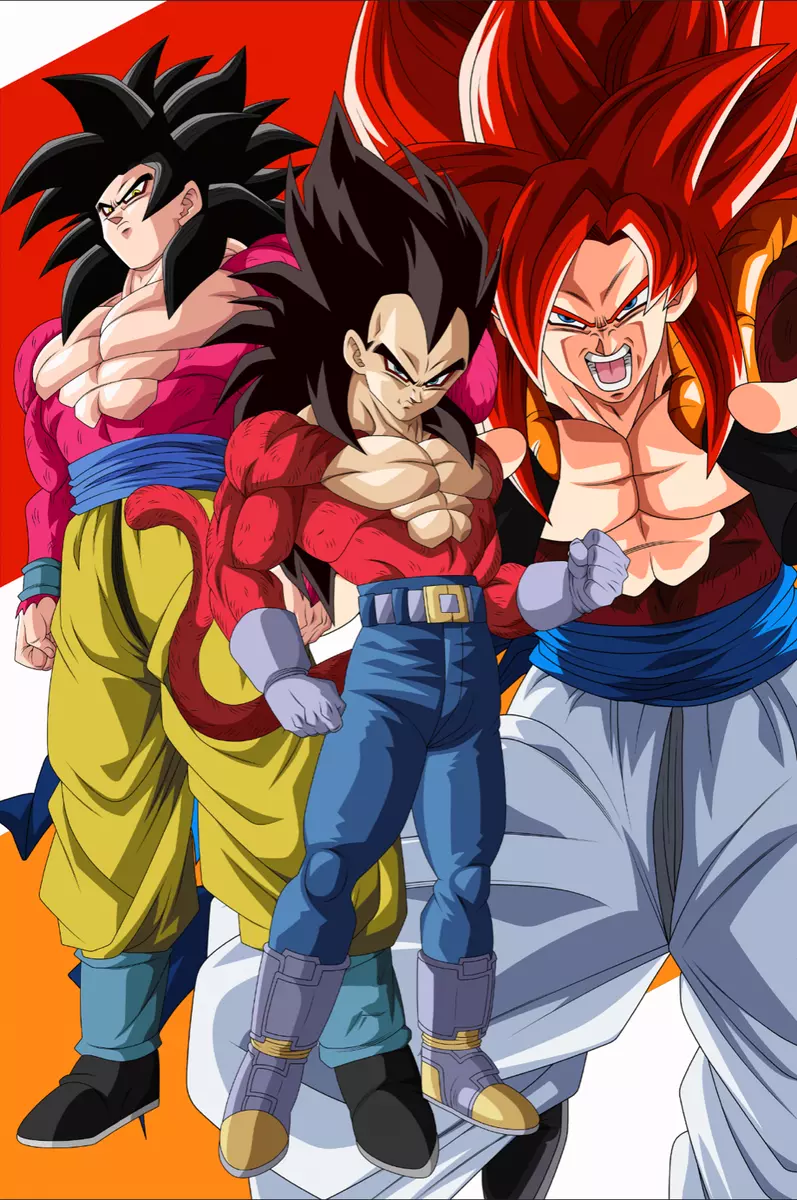 Ssj Red Hair Png Ssj4 Red Hair - Dragon Ball Z Gogeta Ssj4 - Free