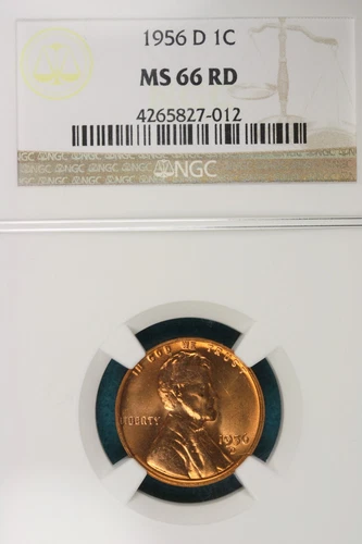 1956-D NGC MS66 RED Lincoln Wheat Cent!! #E0487