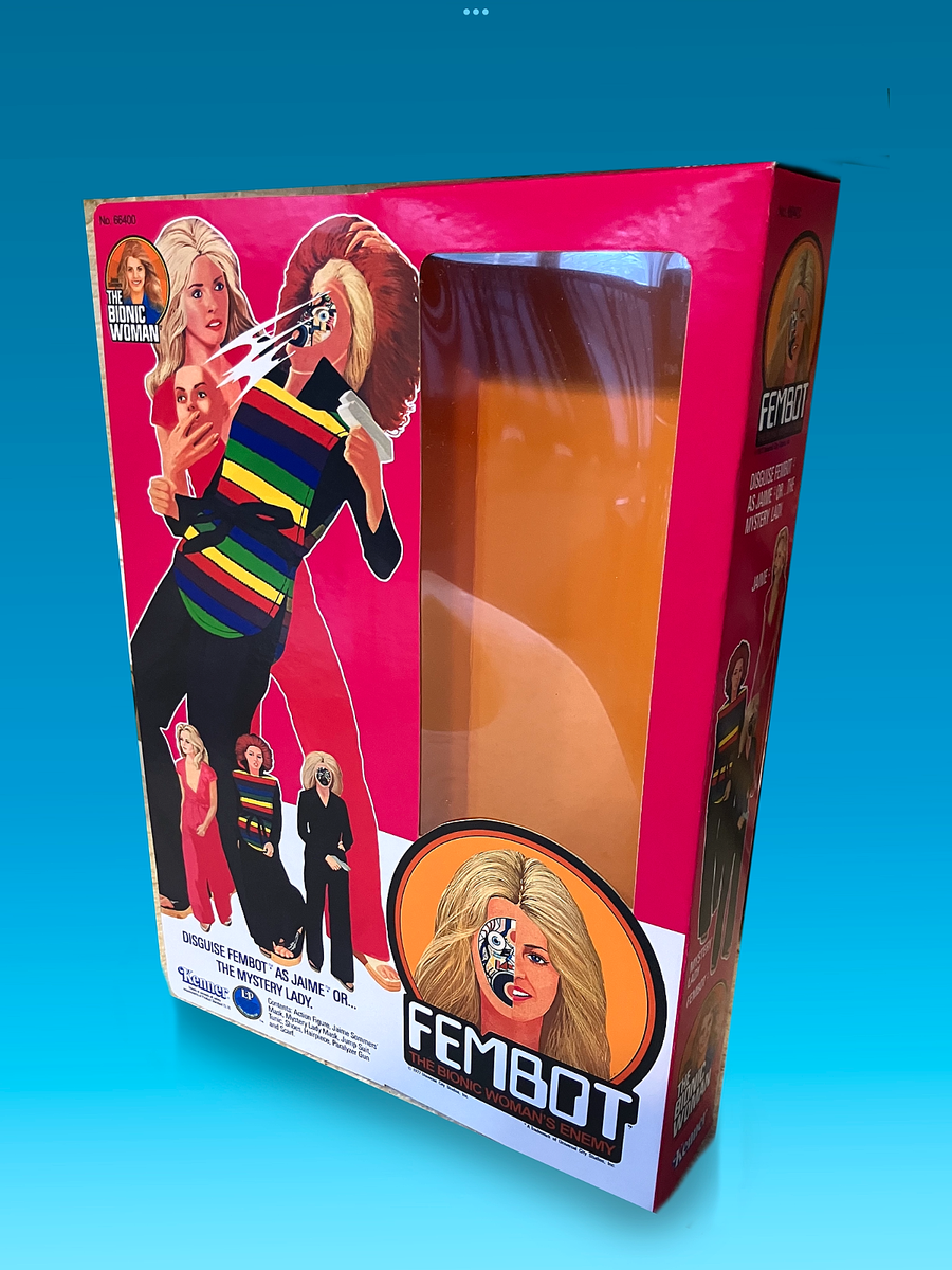 Kenner Fembot フィギュア Restored Kenner FEMBOT (bionic woman nemesis) box (only) | eBay