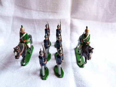 Lot De 9 Soldats De Plomb - Guerre 14-18 - Allemands/Autrichiens - 4cm - Peints - Occasion Collection