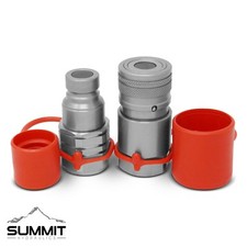 Flat Face Hydraulic Quick Connect Coupler Set, 1/2 SAE