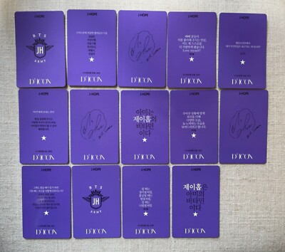 BTS DICON 101 Official J-Hope Photocard Set 14 PC (US Ship