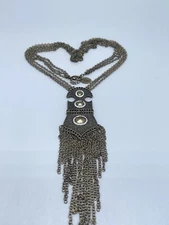 ZAD Tassel 32 Inch Cable Chain Necklace