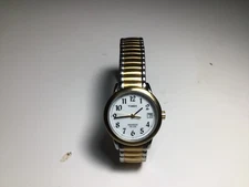 Ladies Timex Indiglo WR 30M N8 two tone flex band