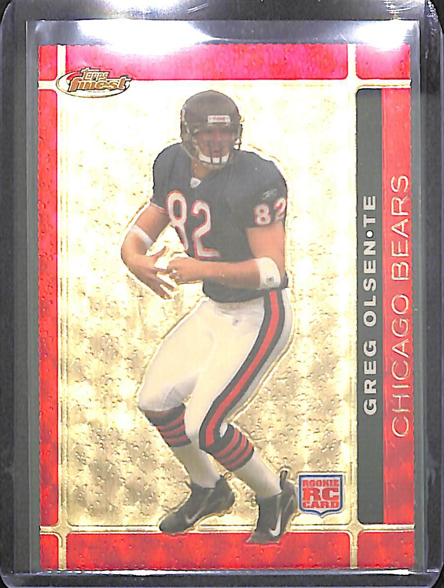 2007 Topps Finest Football Superfractor Rookie #127 Greg Olsen No 1 of 1