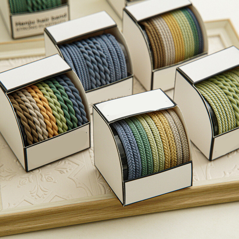 10PCS Elastic Hair Ties Bands for Ponytails and Scrunchies - Z Design