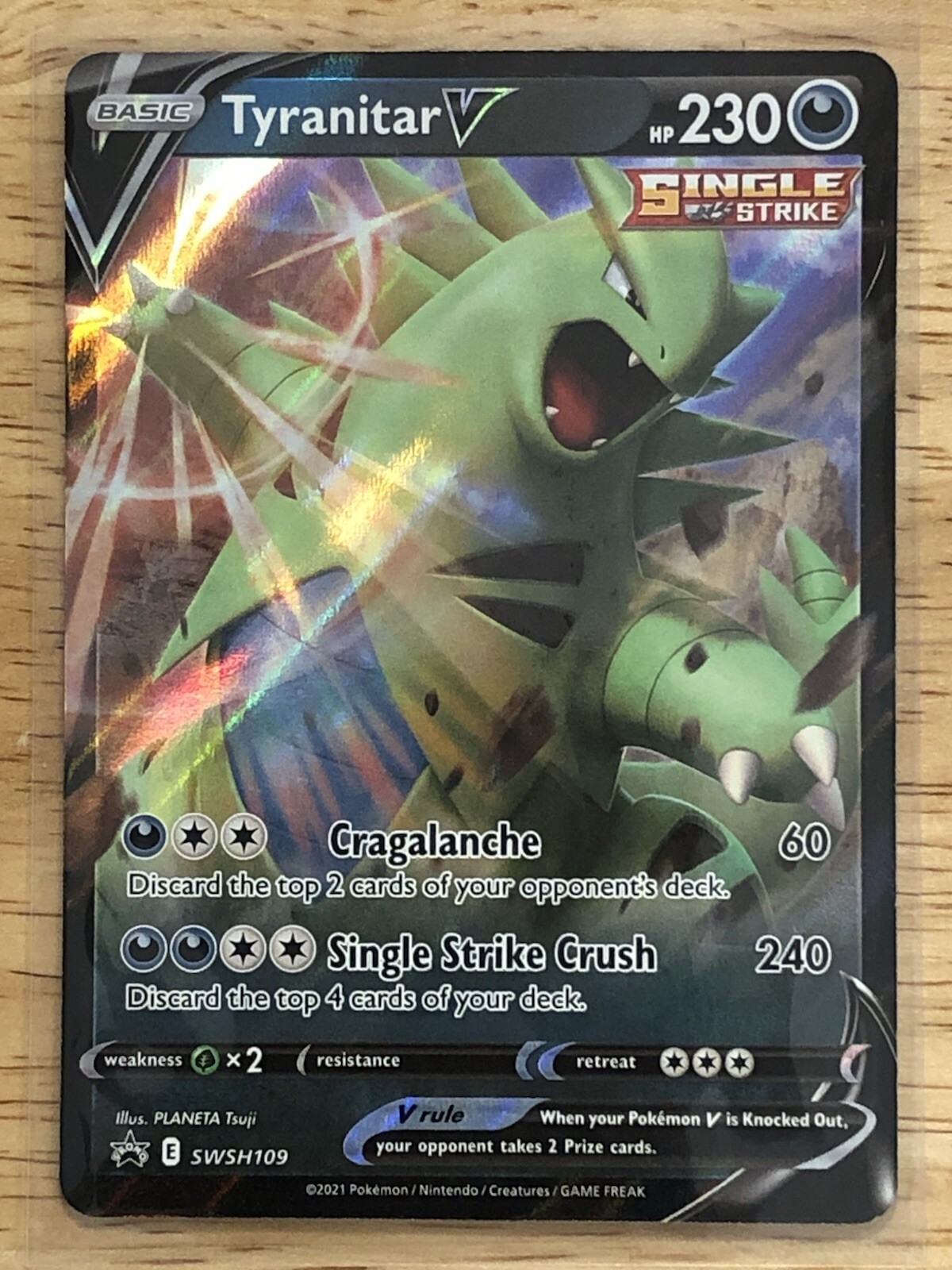 Pokemon TCG - Tyranitar V SWSH109 Black Star Promo - NM