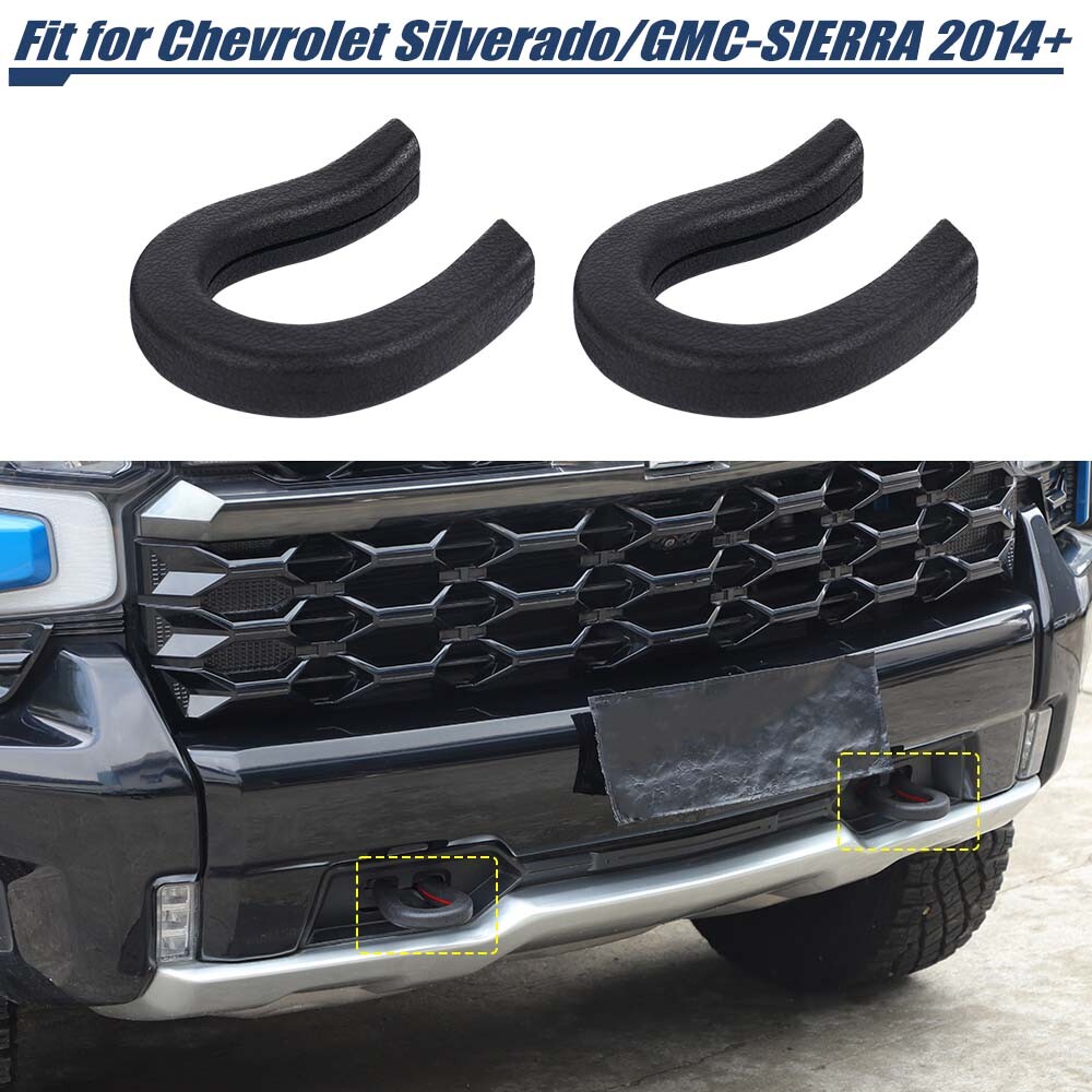 Tow Hook Covers For Chevy Silverado 1500 (2007-2024) | Front Tow Hook Protector Covers (Orange) - View #6