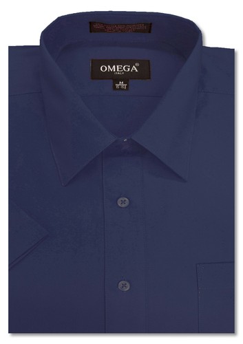 Mens Solid SHORT SLeeve Premium Regular fit Dress Shirts, 26 colors, size S~5XL - Picture 7 of 28
