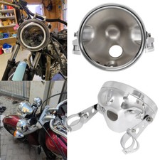 Soporte de carcasa de faro LED 7" cromado para Honda Shadow VT VT1100 VT750 VT600