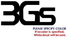 3GS Metal Music Rock Graphic Die Cut decal sticker Car Truck Boat Window 12"