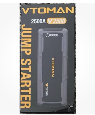 VTOMAN Portable 12VJump Starter 2500AMPs 20000mAh Battery BackUp New Ships Fast