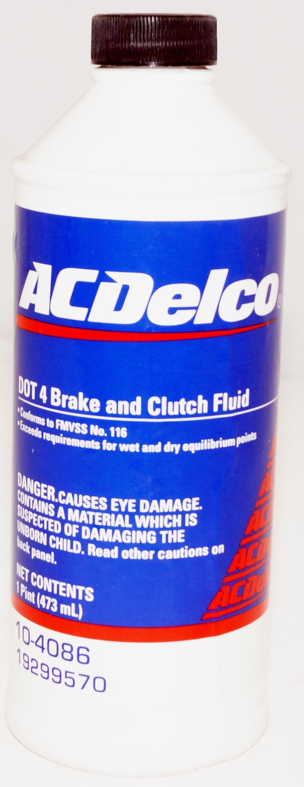 Genuine OEM 104086 ACDelco DOT 4 Brake & Clutch Fluid 16oz GM 19299570