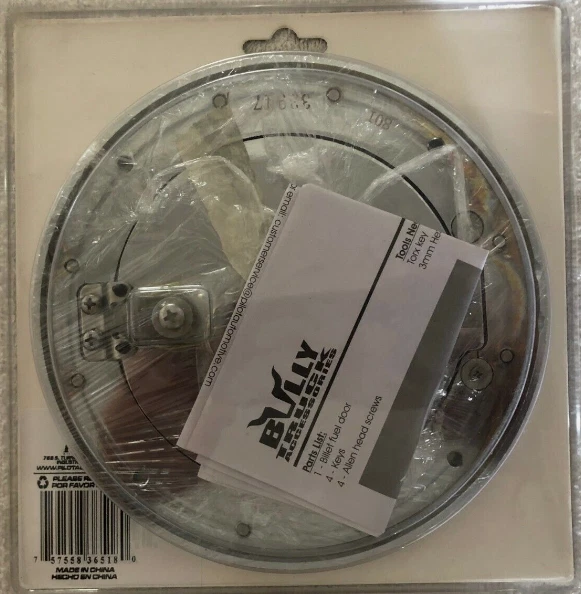 BULLY GAS FUEL DOOR CHROME PLATED LOCKING FITS JEEP WRANGLER 97-06 EASY INSTALL Foto 3 de 3