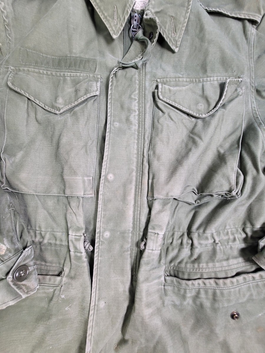 Vintage 60s U.S. Army M-51 OG-107 Field Jacket Wind Resistant