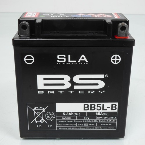 sla battery bs battery für roller peugeot 100 sv 1998 bis 2020 neu - Bild 2 von 3