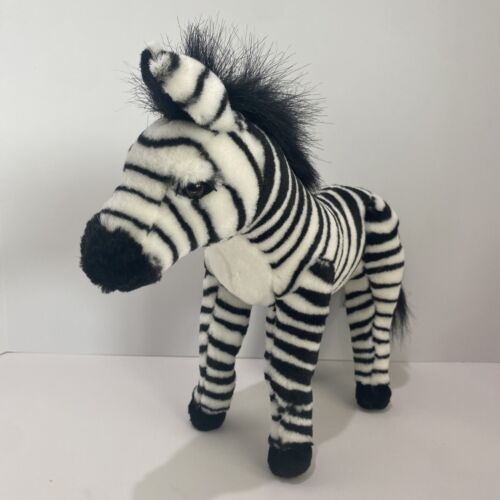 Applause National Geographic Realistic Zebra Plush 2003 12” Posable Legs - Picture 1 of 9